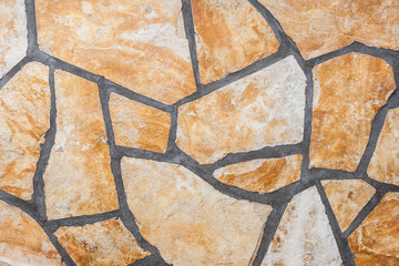 Wall made from cutted stones