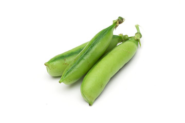 peas on the white background