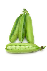peas on the white background