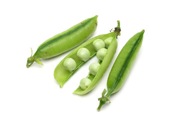 peas on the white background