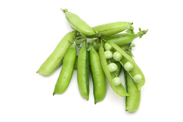 peas on the white background