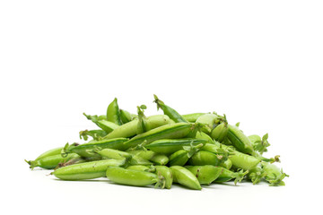 peas on the white background