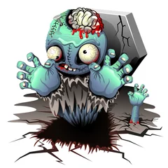 Photo sur Plexiglas Dessiner Zombie Monster Cartoon Doll