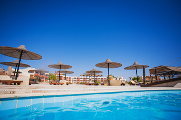 Swimming pool of luxury hotel