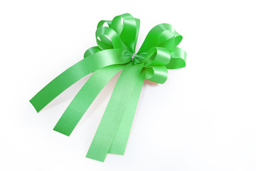 Green ribbon and bow