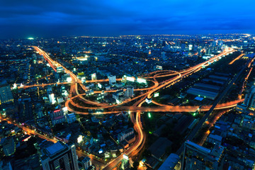 Bangkok city in twilight