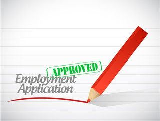 approved employment application illustration