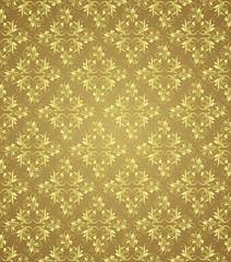 Gold floral vector background