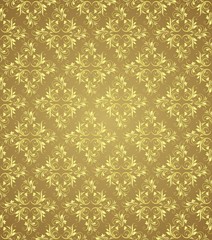 Gold floral vector background