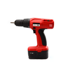 isolated power tool in red