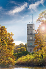 Russia. Saint-Petersburg. Gatchina. Autumn in palace park