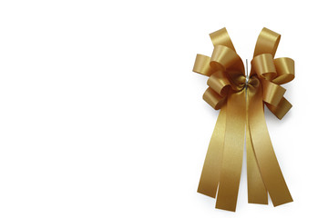 Golden ribbon and bow