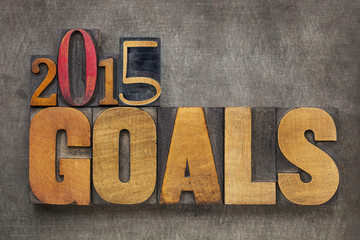 Fototapeta premium 2015 goals in wood type