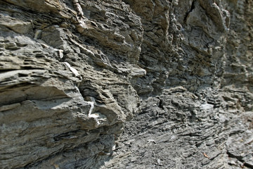 Sharp cliff.