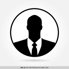 Businessman icon in circle