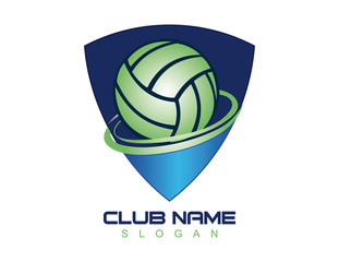 Volleyball shield logo