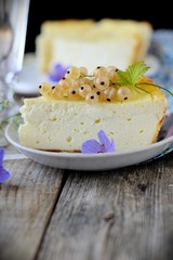 Slice of cheesecake with berries