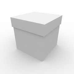 Empty box on a white background