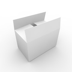 Empty box on a white background