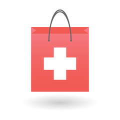 Fototapeta premium Shopping bag with a swiss flag