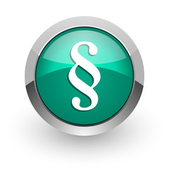 paragraph green glossy web icon