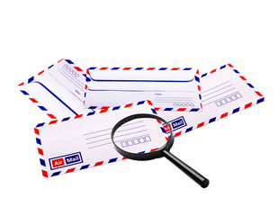 search details in white and simple vintage Envelope