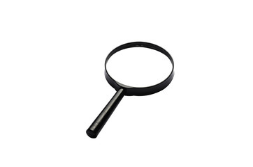 Magnifying glass isolated on white background