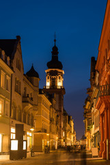 Fototapeta na wymiar The night scene of shopping street in Heidelburg, Germany