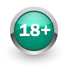 Fototapeta premium adults green glossy web icon