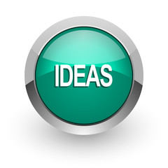 ideas green glossy web icon