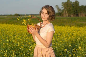 Girl in a field
