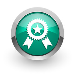 award green glossy web icon