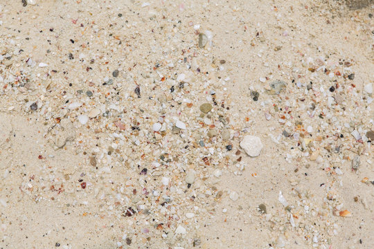 Texture of a sand beach in sunny day