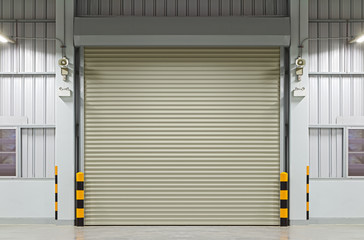 Roller door or roller shutter. Also called security door or security shutter with automatic system....