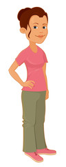 Illustration of a cute woman