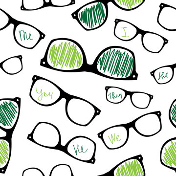 Hipster symbols background Pattern for fabric design, packaging.