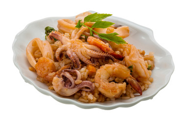 Rice with seafood