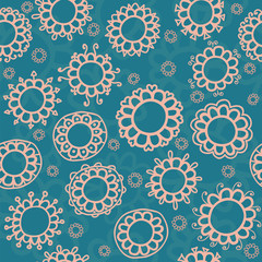 Floral seamless pattern with flowers