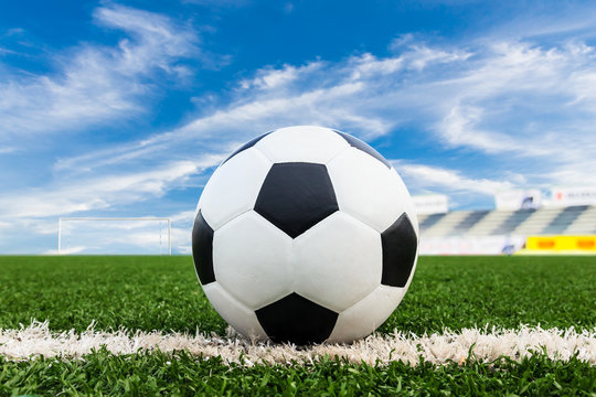 soccer ball on green grass field