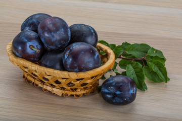 Fresh plums