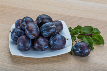 Fresh plums