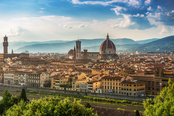 Fototapeta na wymiar Cathedral Santa Maria del Fiore in Florence Skyline City, Tuscan