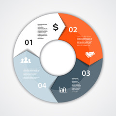 Vector circle diagram infographic for business presentation