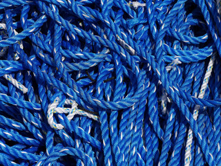 Blue and white rope