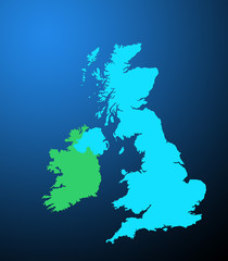 Naklejka premium UK and Ireland map