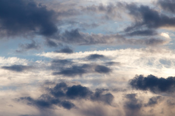 Naklejka na ściany i meble beautiful clouds at dawn
