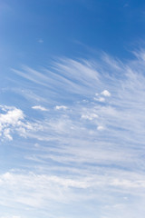 beautiful clouds in the blue sky