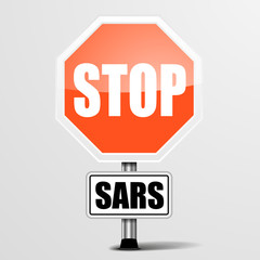 red sars Stop Sign