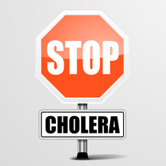 red cholera Stop Sign