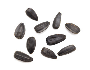 black seeds on a white background